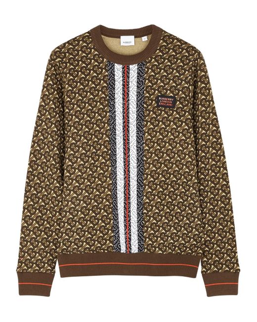 Burberry Brown Monogrammed Cotton Sweatshirt