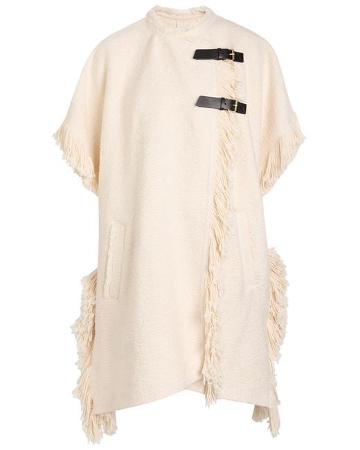 Isabel Marant Natural Greya Bouclé Wrap Coat
