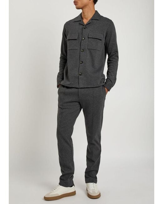 Aurélien Black Cotton-Blend Overshirt for men