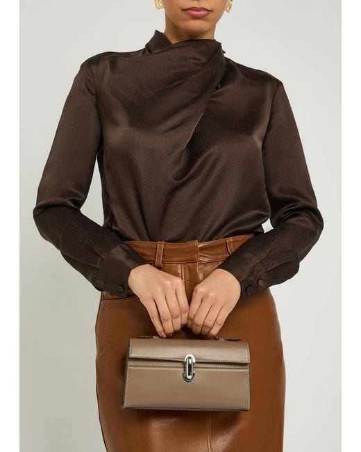 SAVETTE Brown Symmetry Leather Pochette