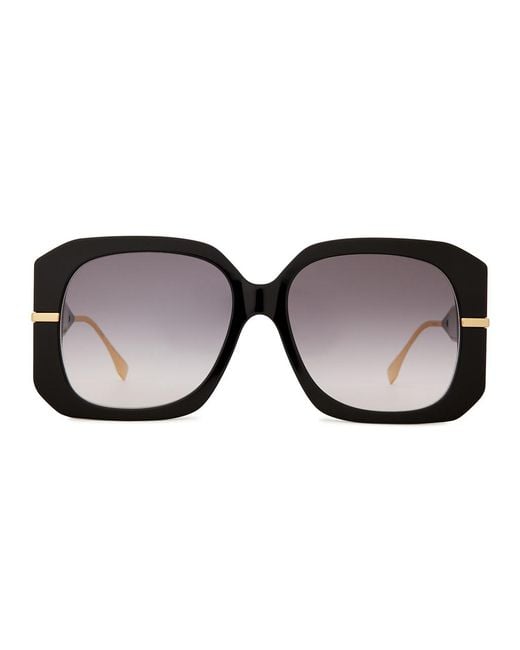 Fendi Black Graphy Oversized Square-frame Sunglasses
