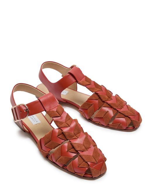 Gabriela Hearst Red Willow Leather Sandals