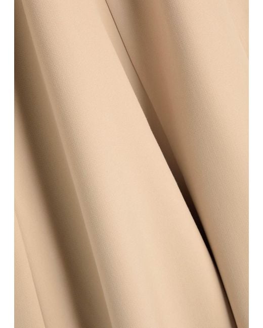 Roland Mouret Natural Panelled Crepe Midi Dress