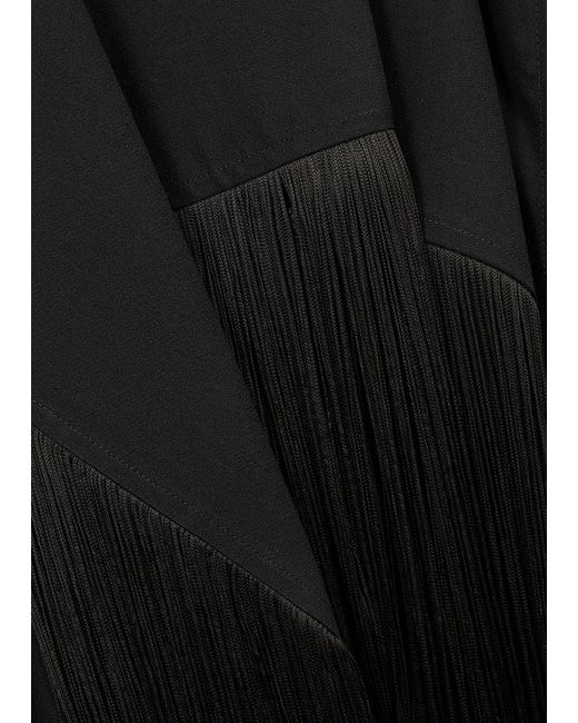 ‎Taller Marmo Black Very Ross Fringe-trimmed Dress