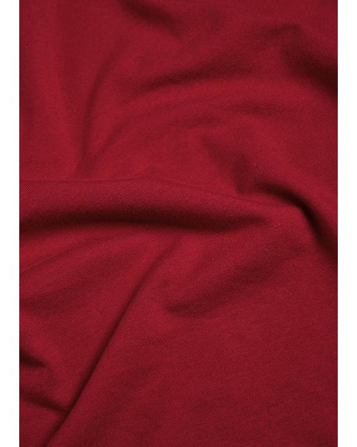 Reformation Red Wren Stretch-Cotton Top