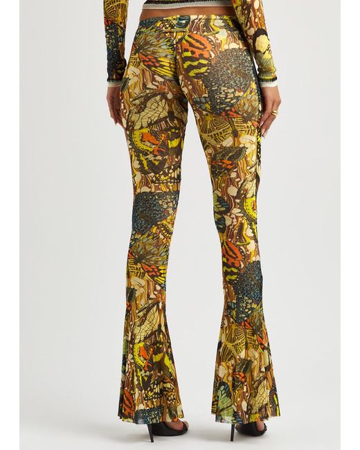 Jean Paul Gaultier Metallic Papillon Printed Tulle Trousers