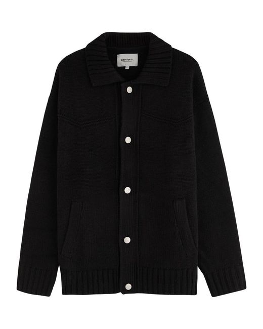 Carhartt Black Santa Fe Knitted Cardigan for men