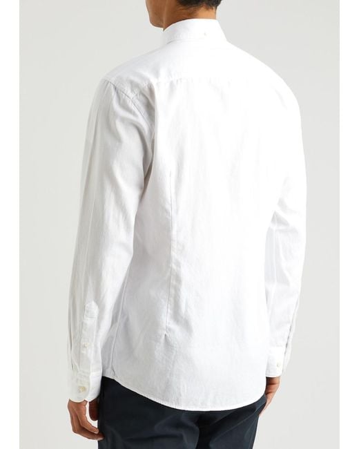 Eton of Sweden White Piqué Cotton Oxford Shirt for men