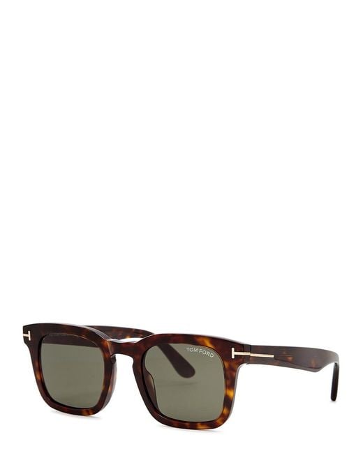 Tom Ford Brown Square-Frame Sunglasses Tortoiseshell, Lenses, 100% Uv Protection