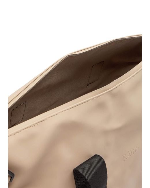 Rains Brown Hilo Weekend Small Rubberised Holdall for men
