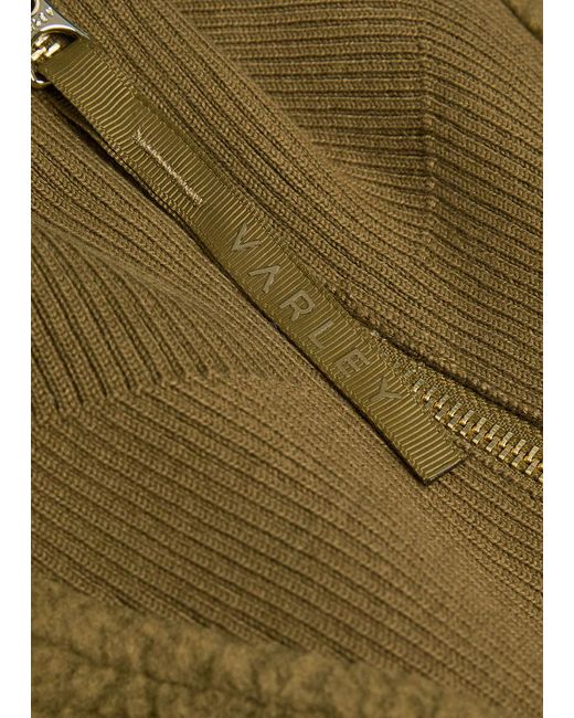 Varley Green Jaylin Half-Zip Fleece Sweatshirt