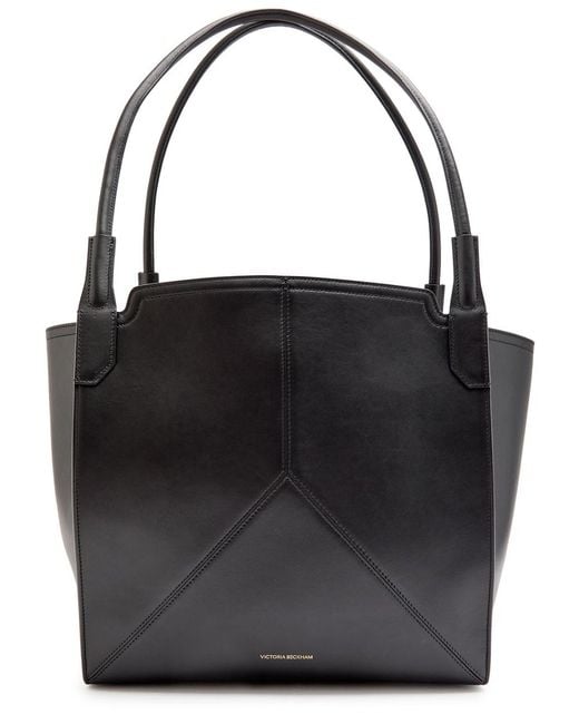 Victoria Beckham Black Victoria Small Panelled Leather Tote