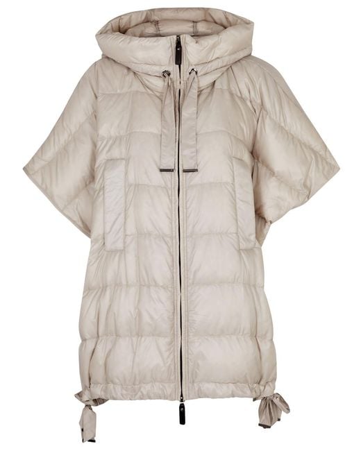 Max Mara The Cube White Seiman Quilted Shell Poncho