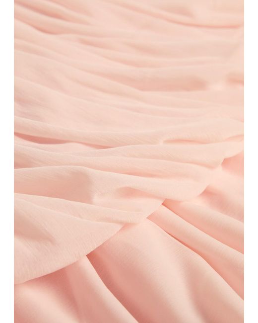Ronny Kobo Pink Willa Draped Tissue Jersey Balloon Trousers