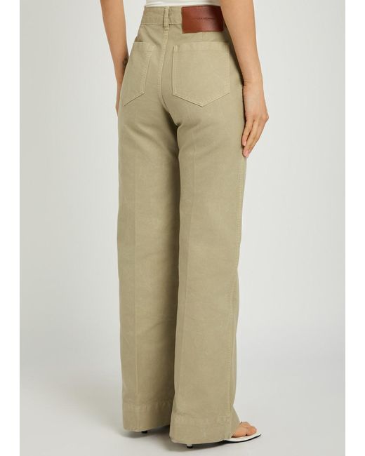 Victoria Beckham Natural Alina Wide-Leg Jeans