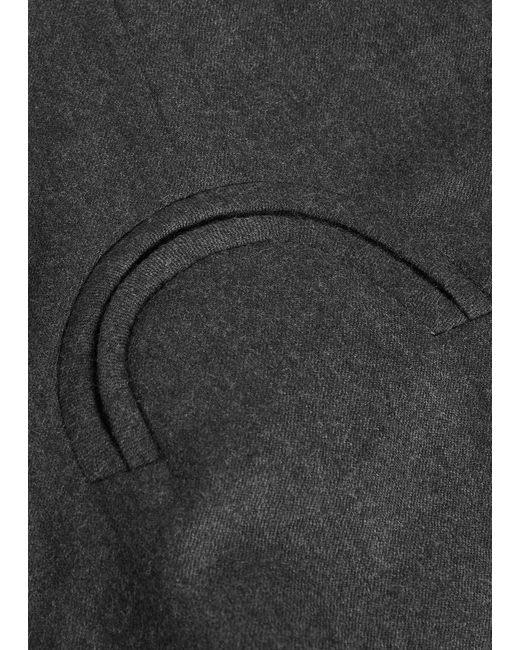 Blazé Milano Gray Fox Pleated Wool Trousers