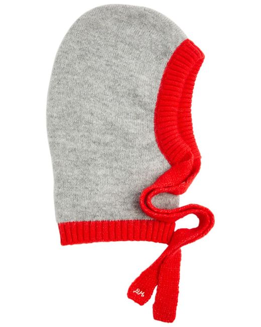 Damson Madder Red Knitted Wool-Blend Hood