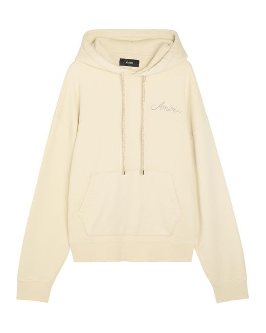 Amiri Natural Ma Quad Checkerboard Logo-Embroidered Hooded Cotton Sweatshirt for men