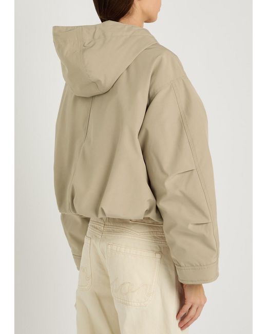 Moncler Natural Eucalyptus Padded Hooded Shell Jacket