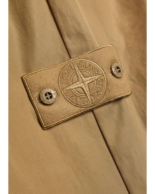 Stone Island Natural Ghost Straight-Leg Cotton-Poplin Trousers for men
