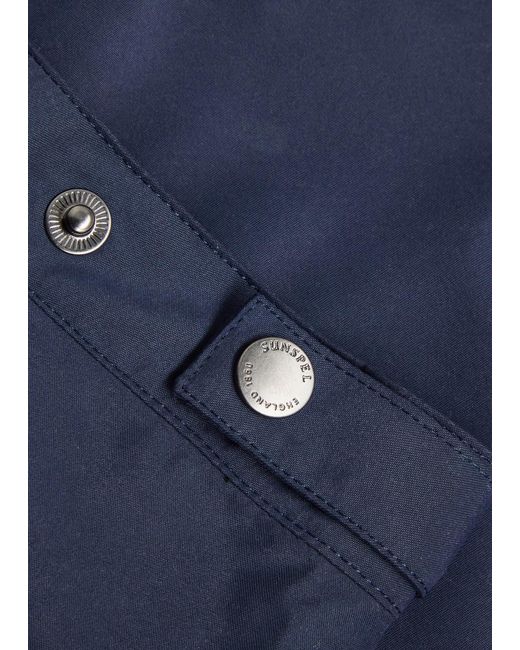 Sunspel Blue Brushed-Shell Swim Shorts for men