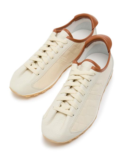 Jacquemus Gray Les Tennis Textured Leather Sneakers
