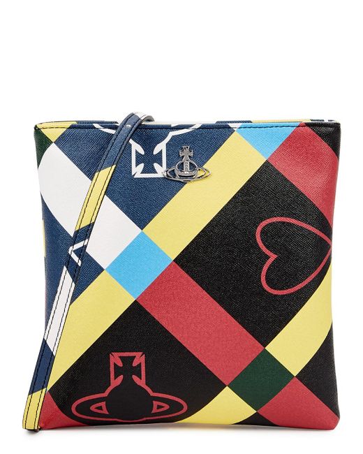 Vivienne Westwood Squire Printed Faux Leather Crossbody Bag in Blue Lyst
