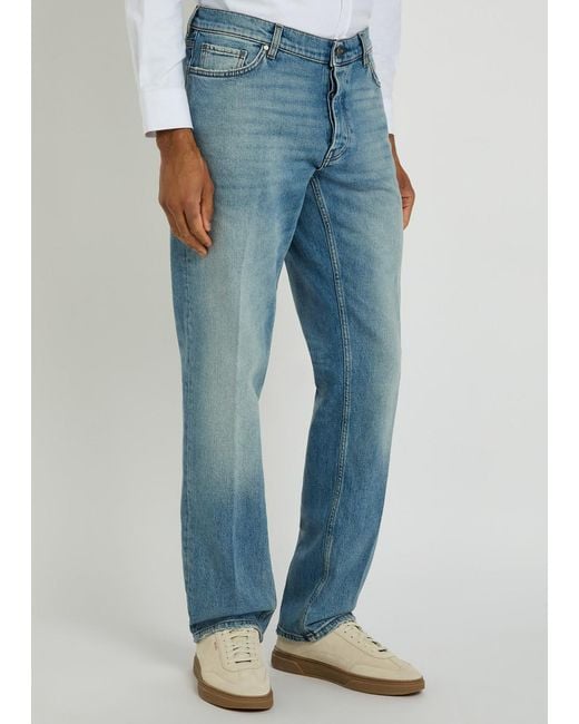 Lardini Blue Relaxed Tapered-Leg Jeans for men