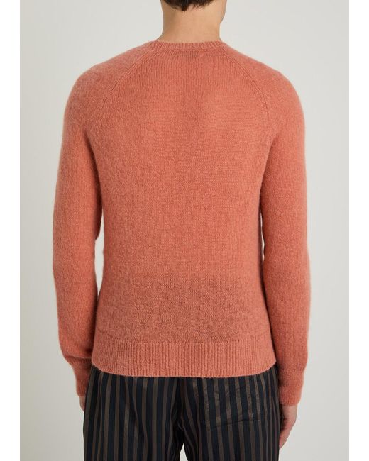 Dries Van Noten Orange Manus Knit Jumper for men
