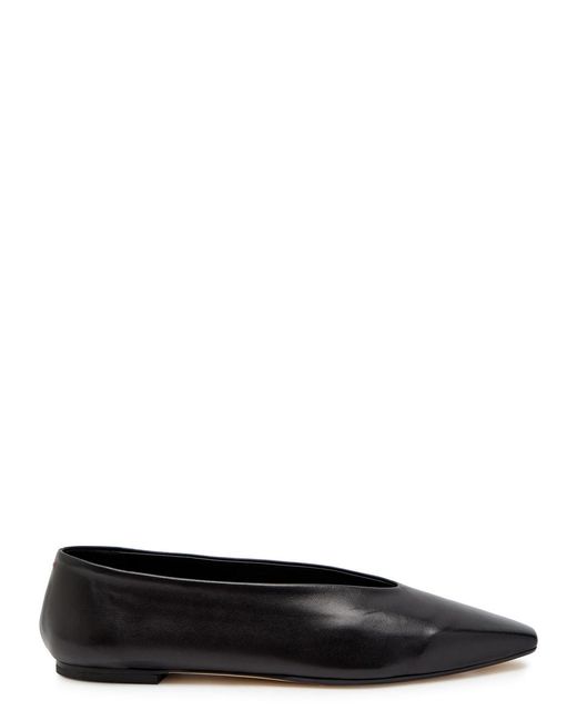 Aeyde Black Betty Leather Ballet Flats