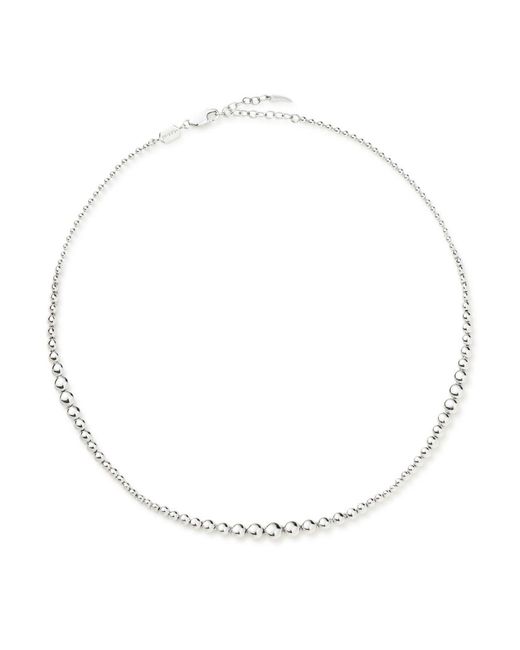 Missoma White Articulated Rhodium-plated Choker
