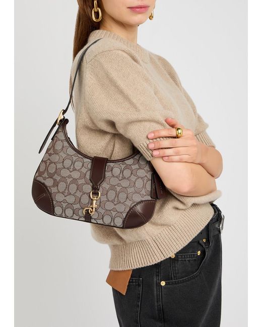 COACH Originals Signature Leather Shoulder Bag in Brown | Lyst UK