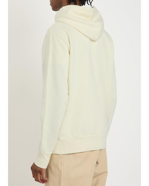 Polo Ralph Lauren Natural Logo-Embroidered Hooded Cotton Sweatshirt for men