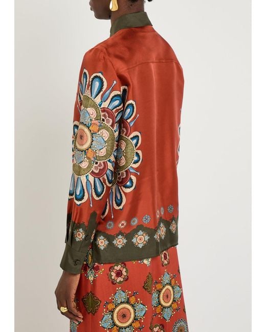 LaDoubleJ Red Boy Printed Silk-Twill Shirt