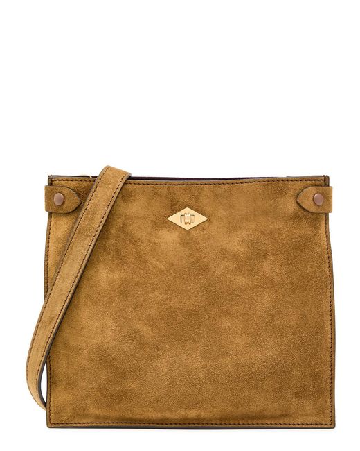 Metier Brown Stowaway Suede Cross-Body Bag