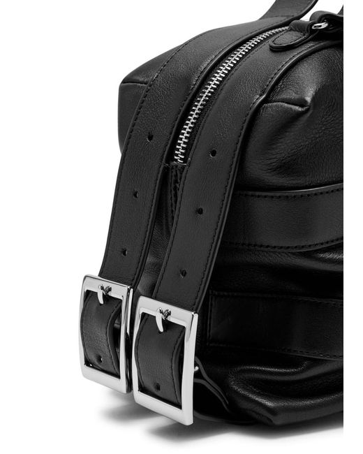 Simone Rocha Black Biker Belted Leather Shoulder Bag