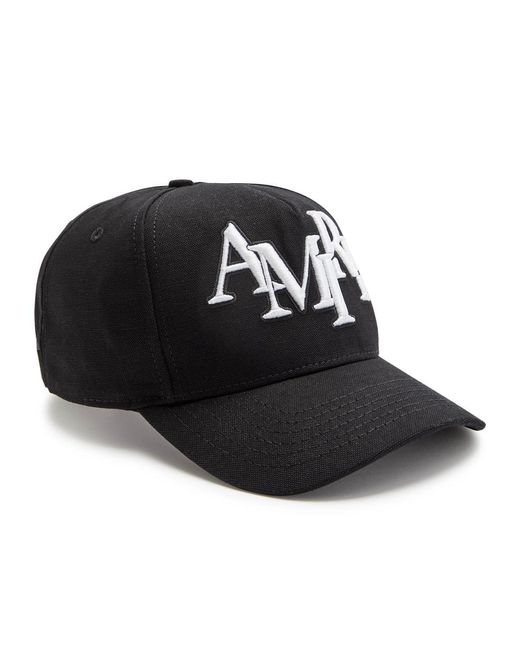 Amiri Black Logo-Embroidered Canvas Cap for men