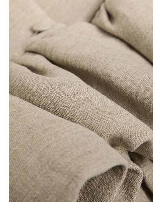 LIBEROWE Natural Peplum-Hem Linen Jacket