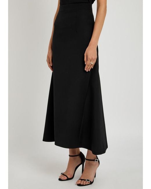 Huishan Zhang Black Vicky Tailored Wool Midi Skirt