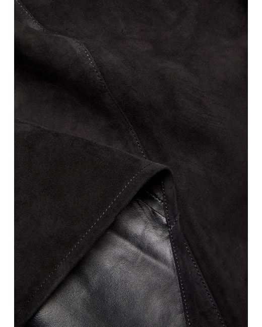 Nour Hammour Black Suede Head Scarf