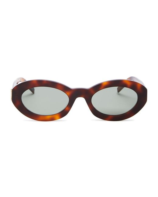 Saint Laurent Multicolor Oval-frame Sunglasses
