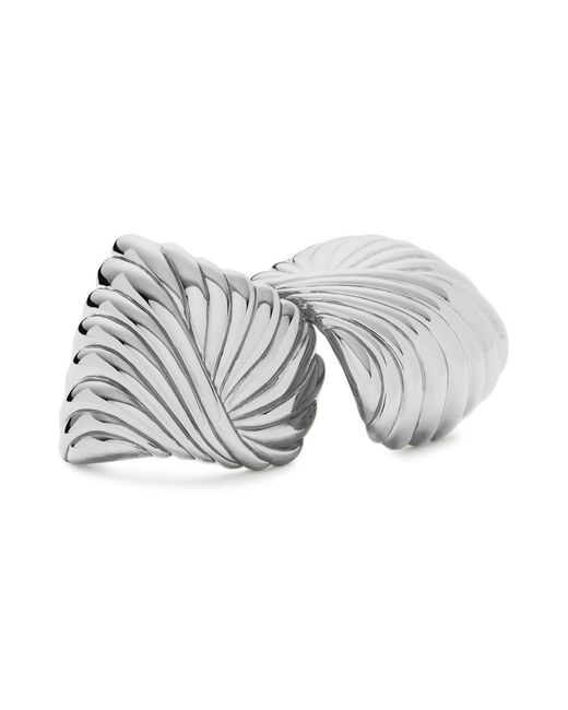 Missoma Metallic Ripple-Plated Stud Earrings