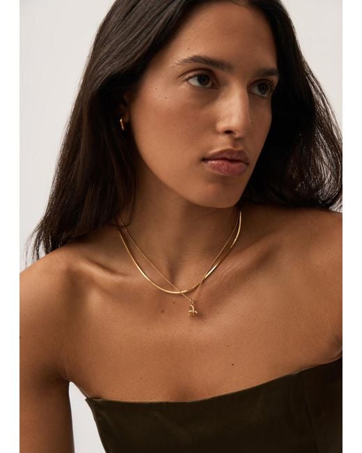 Missoma Metallic Initial A Mini 18Kt Vermeil Necklace