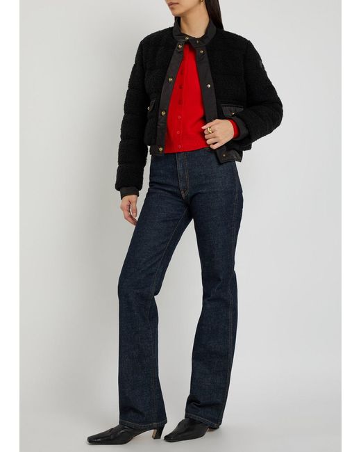 Moncler Black Blandy Padded Bouclé Jacket