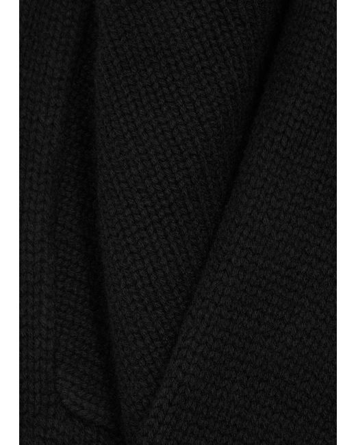 AEXAE Black Cropped Cashmere-blend Jumper