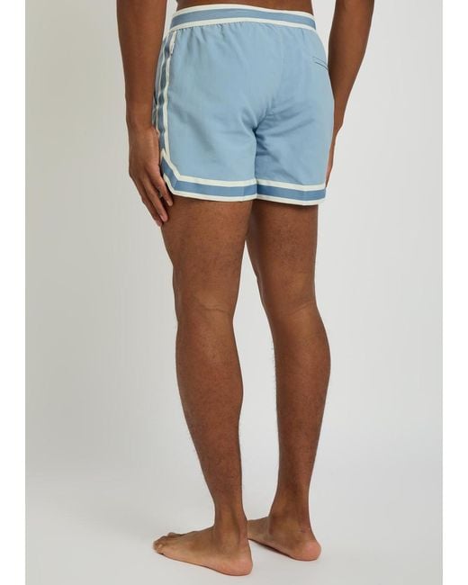 CHE Blue Baller Striped Poplin Swim Shorts for men