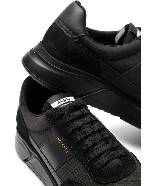 Axel Arigato Black Genesis Vintage Runner Panelled Canvas Sneakers for men