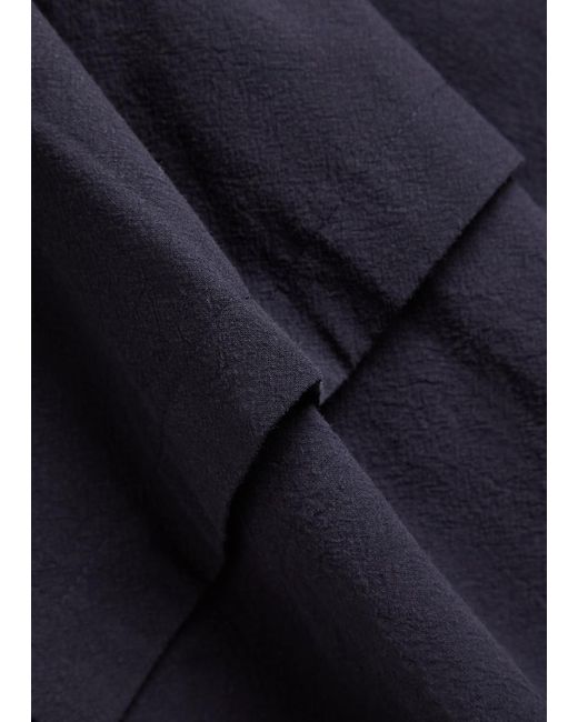 Les Vacances d'Irina Blue Puritan Textured Cotton Top