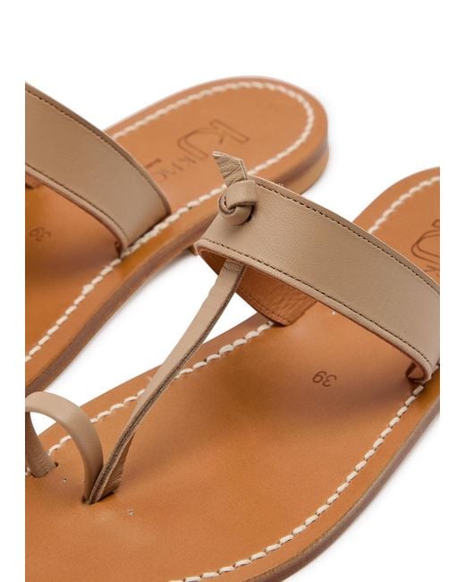K. Jacques Brown Ganges Leather Sandals