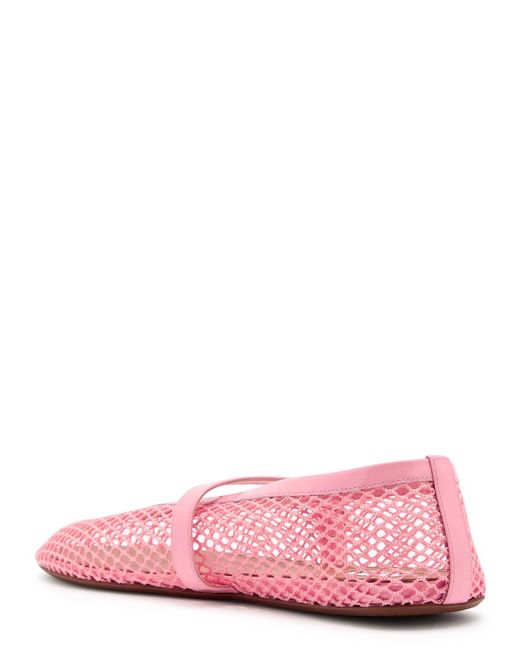 Alaïa Pink Mesh Ballet Flats